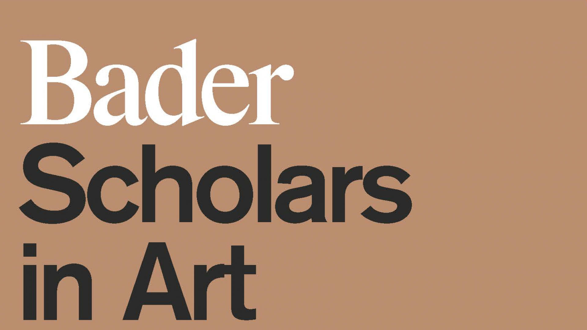 Bader Scholars in Art History