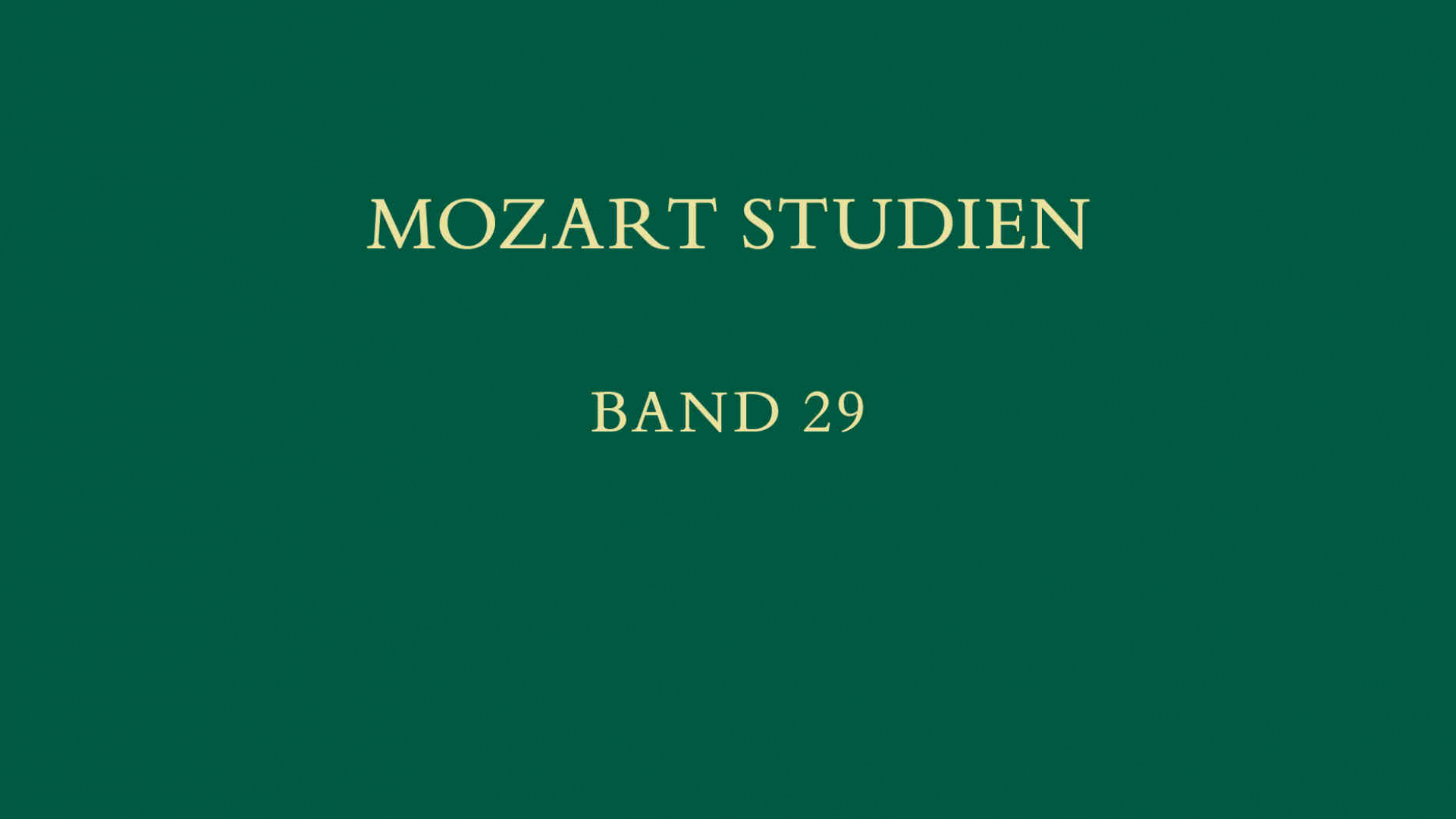 Mozart Studien 29